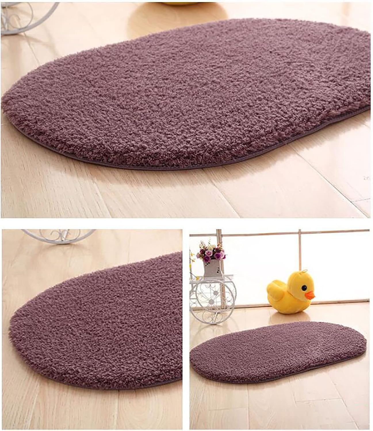 KELINFONG Bath Rug Set 27x18 Inch Non-Slip Microfiber Plush
