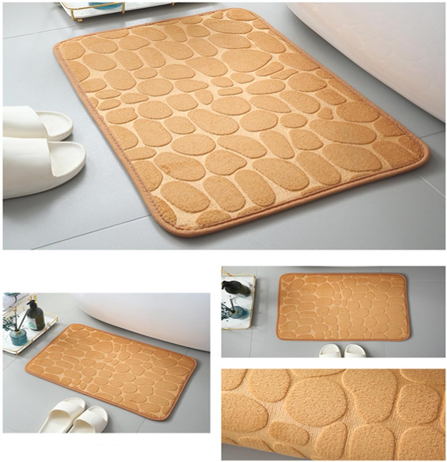 Memory Foam Bath Mat with Non-Slip PVC Backing