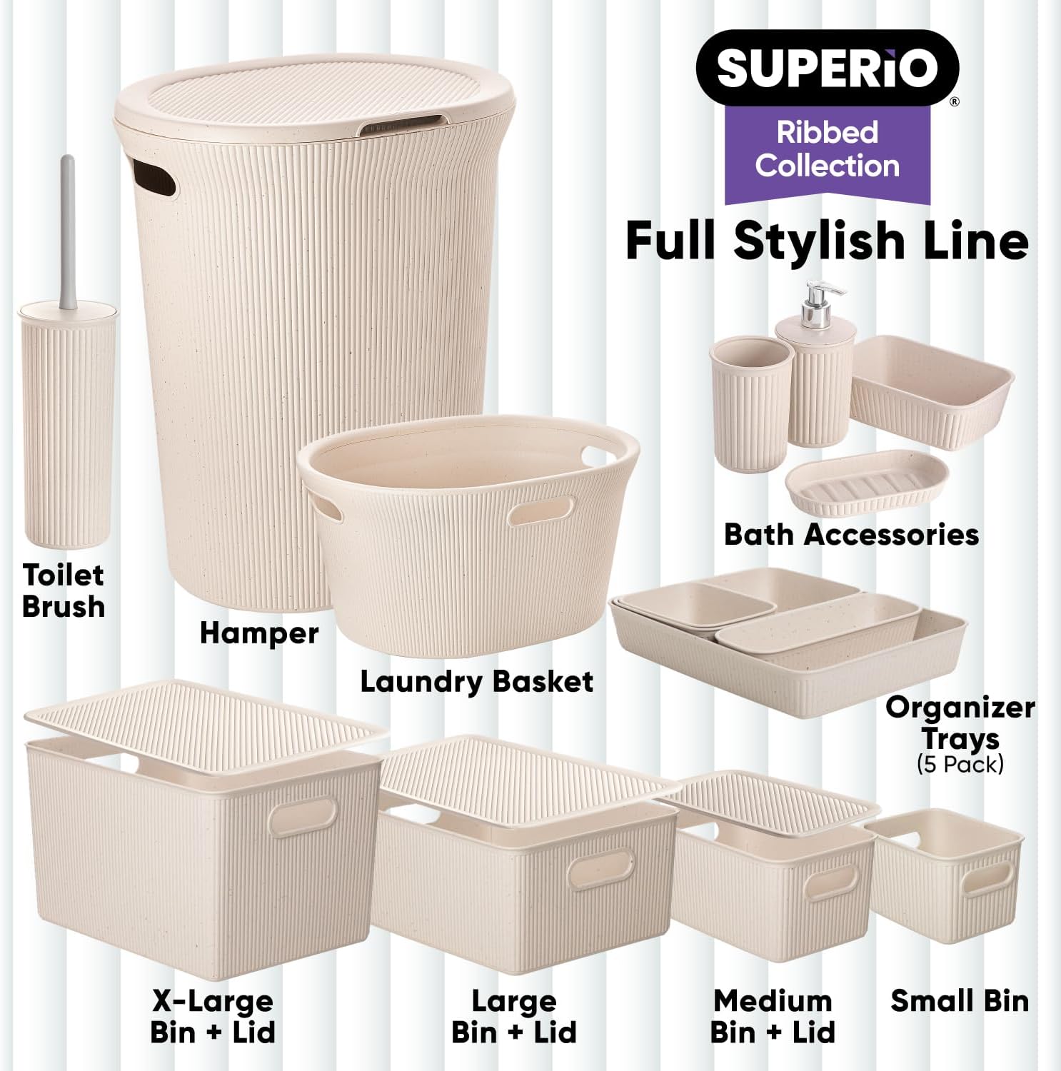 Superio 4-Piece Bathroom Accessories Set