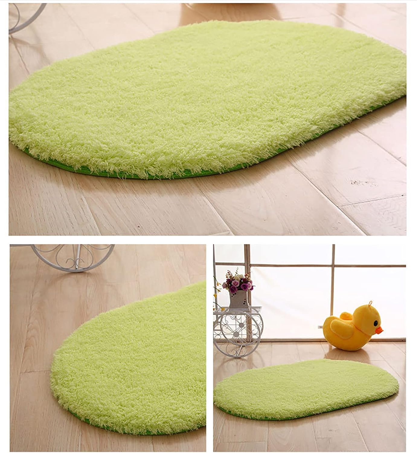 KELINFONG Thick Soft Non-Slip Microfiber Bath Rug Set 27x18 Inch