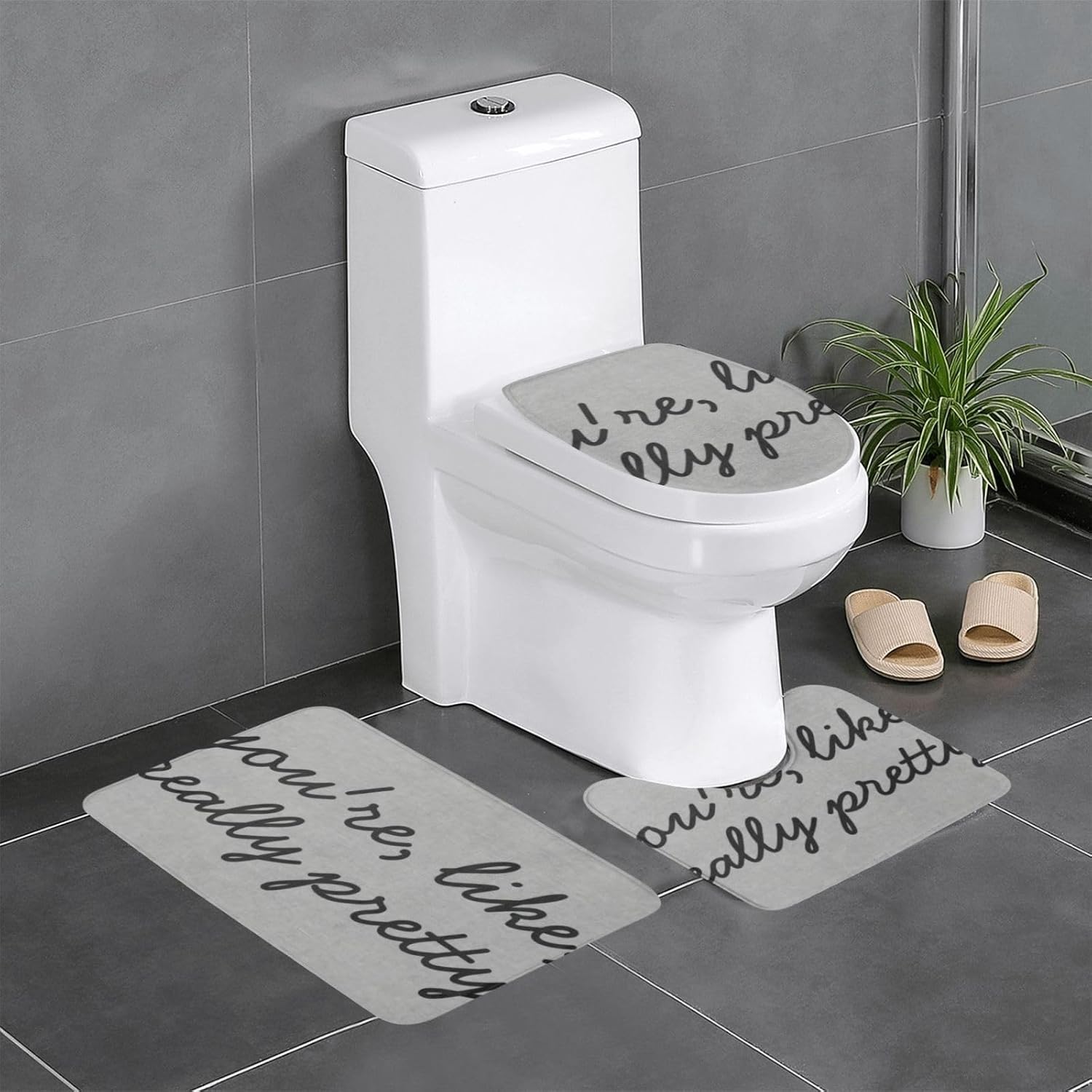 Youre Like Really Pretty Rustic Burlap Linen Bathroom Set