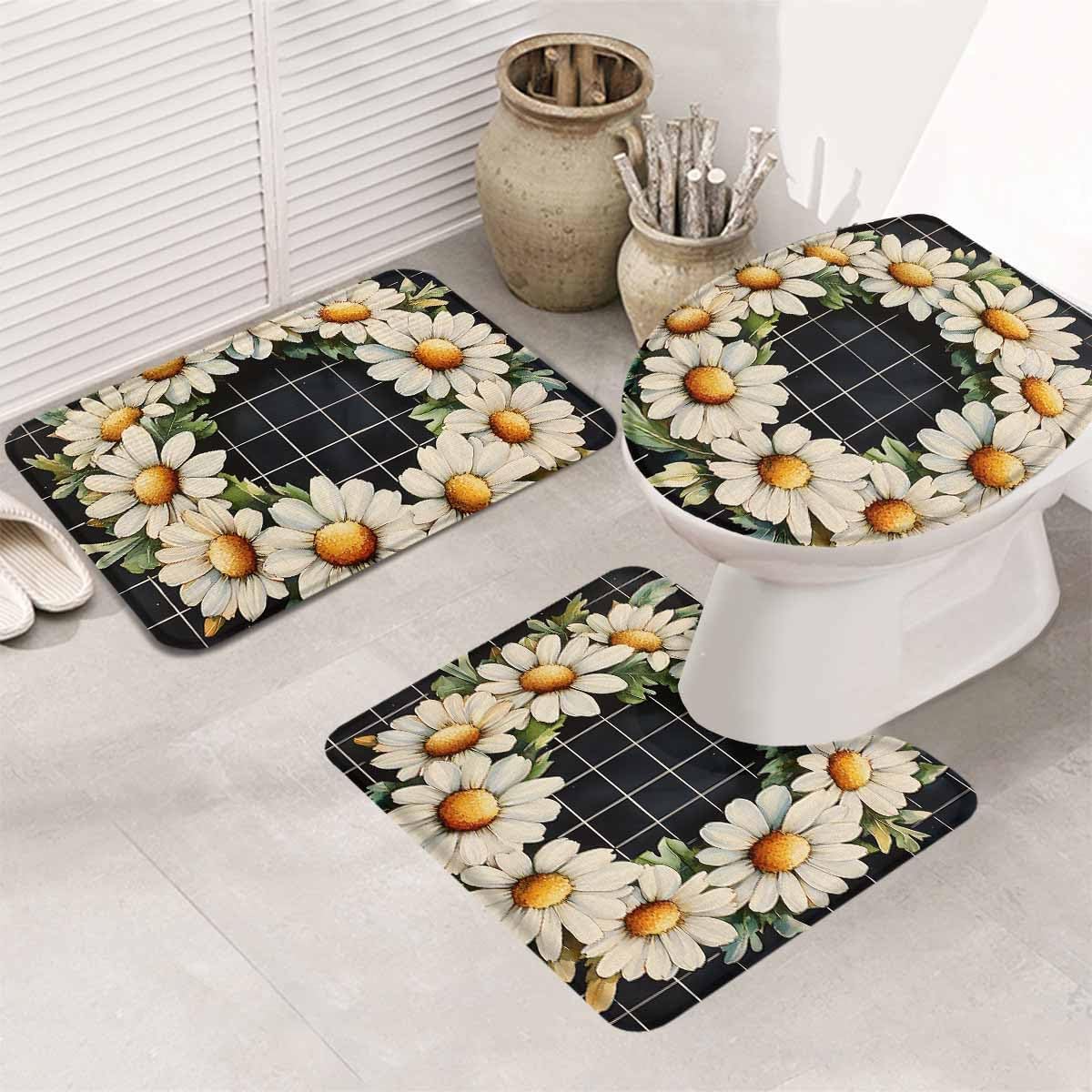 Wotrend Spring 3 Piece Bath Rug Set 1