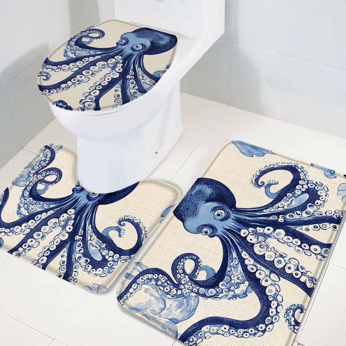 Wotrend Marine 3 Piece Bath Rug Set