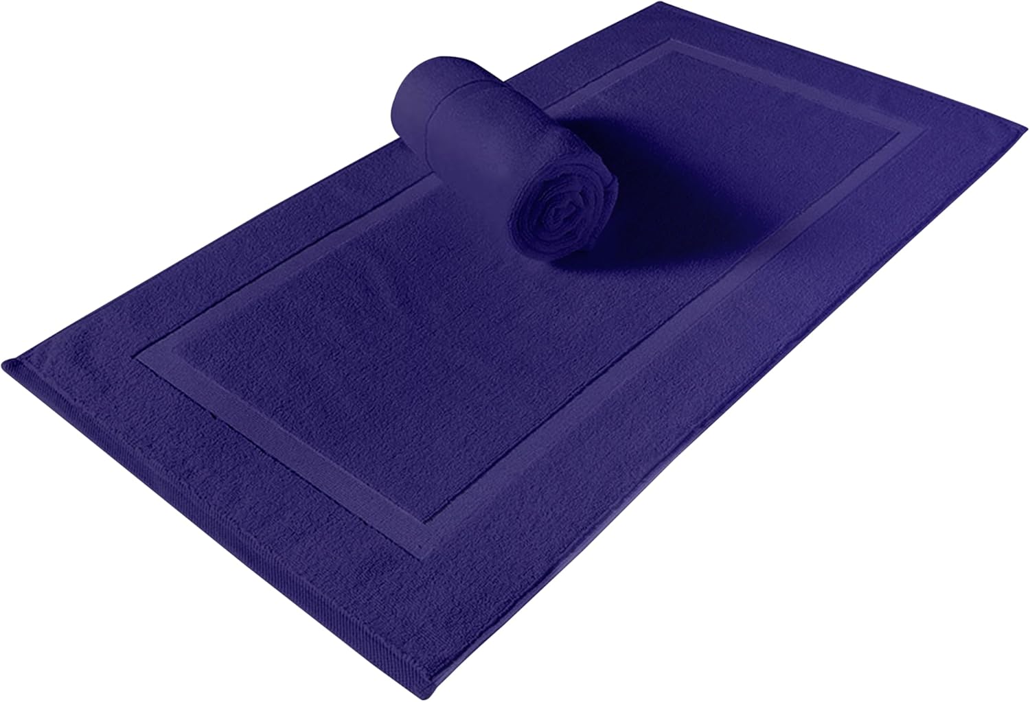 Premium Cotton Bath Mats Set 2 Pack Plum