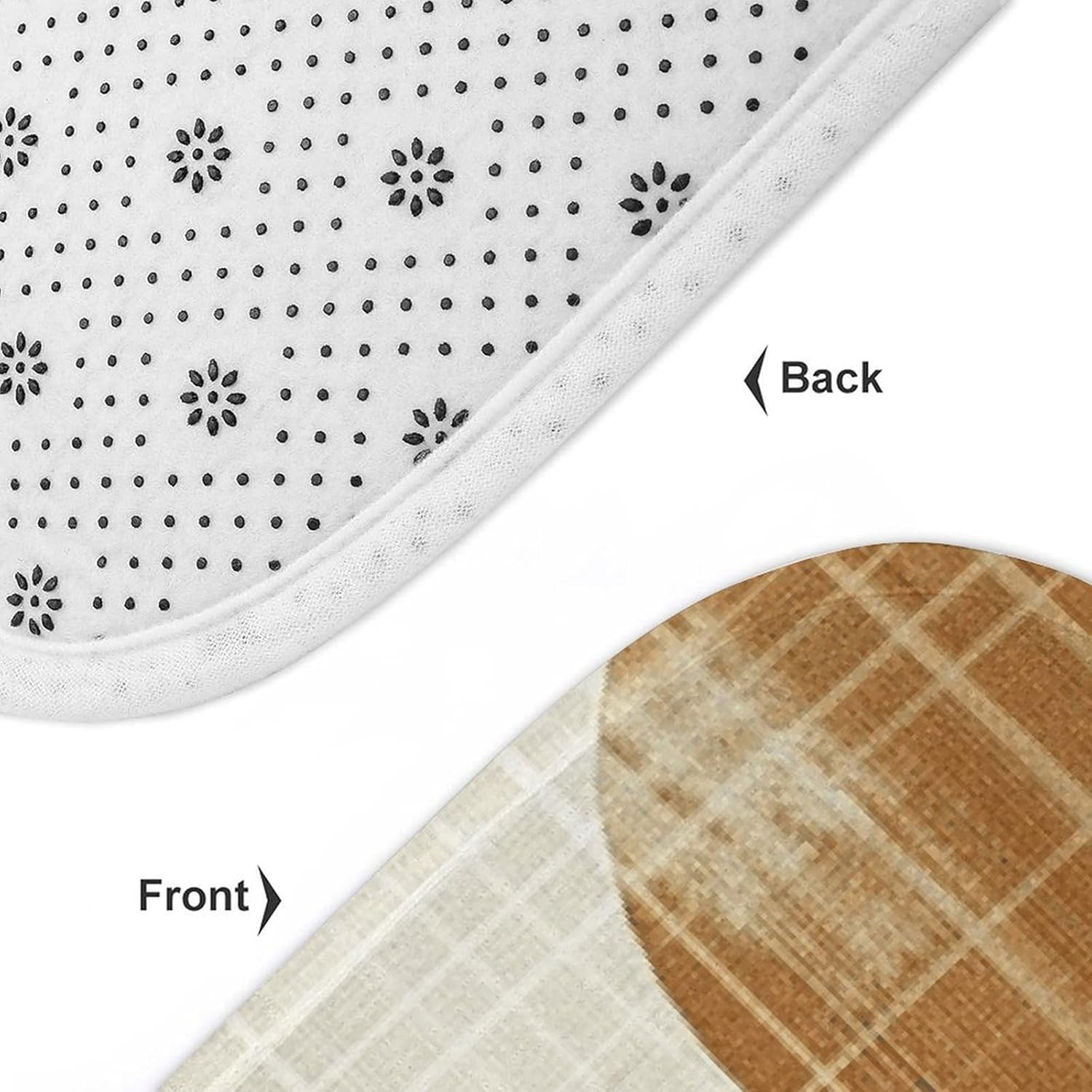 JEKYQ 3-Piece Bath Mat Set Non-Slip Bathroom Rugs