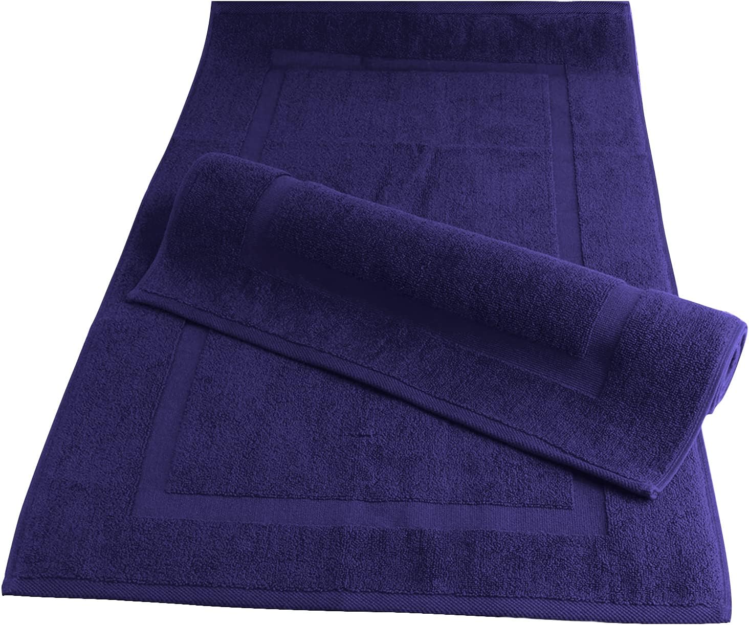 Premium Cotton Bath Mats Set 2 Pack Plum