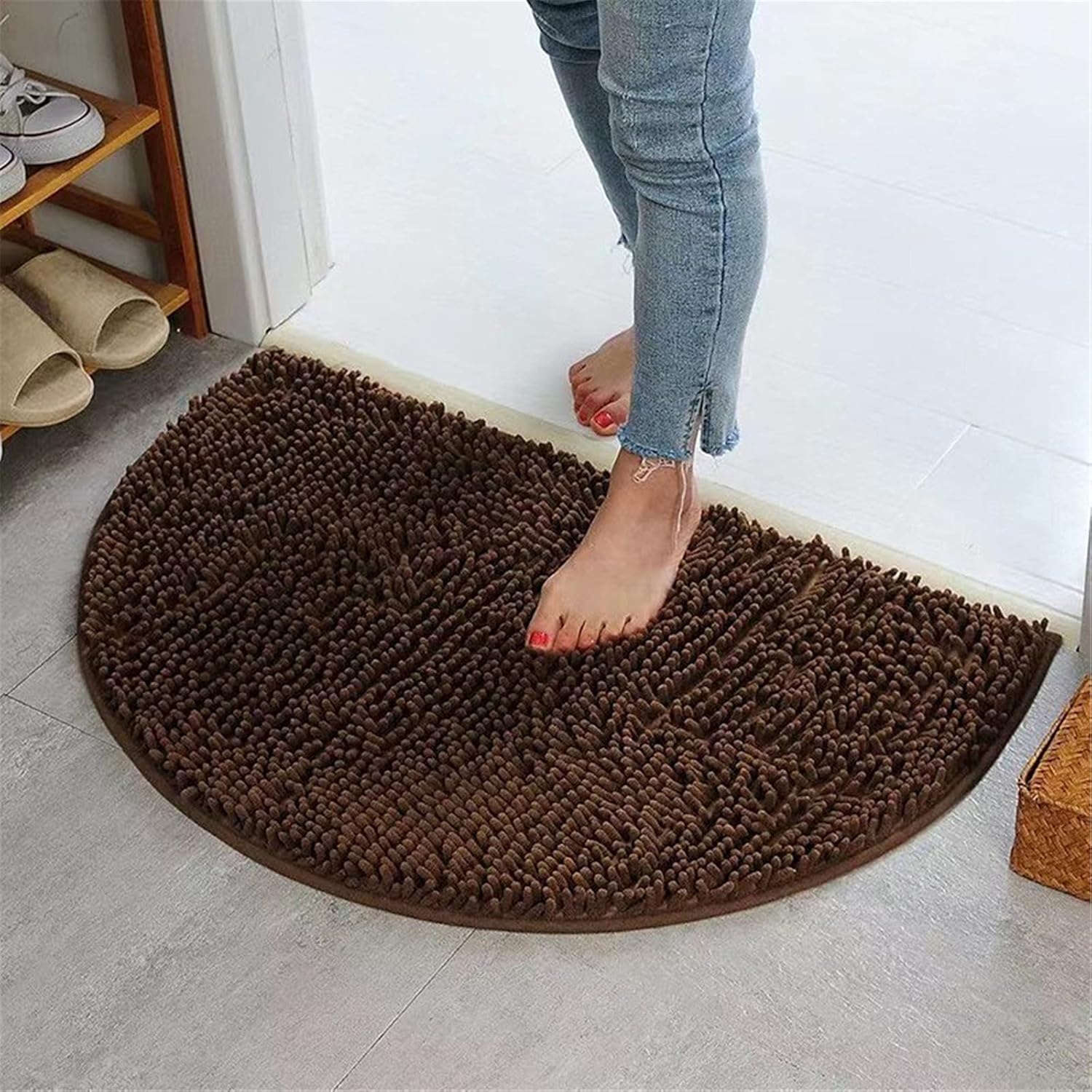KELINFONG Non-Slip Bath Mat Set 20x14 Plush Microfiber
