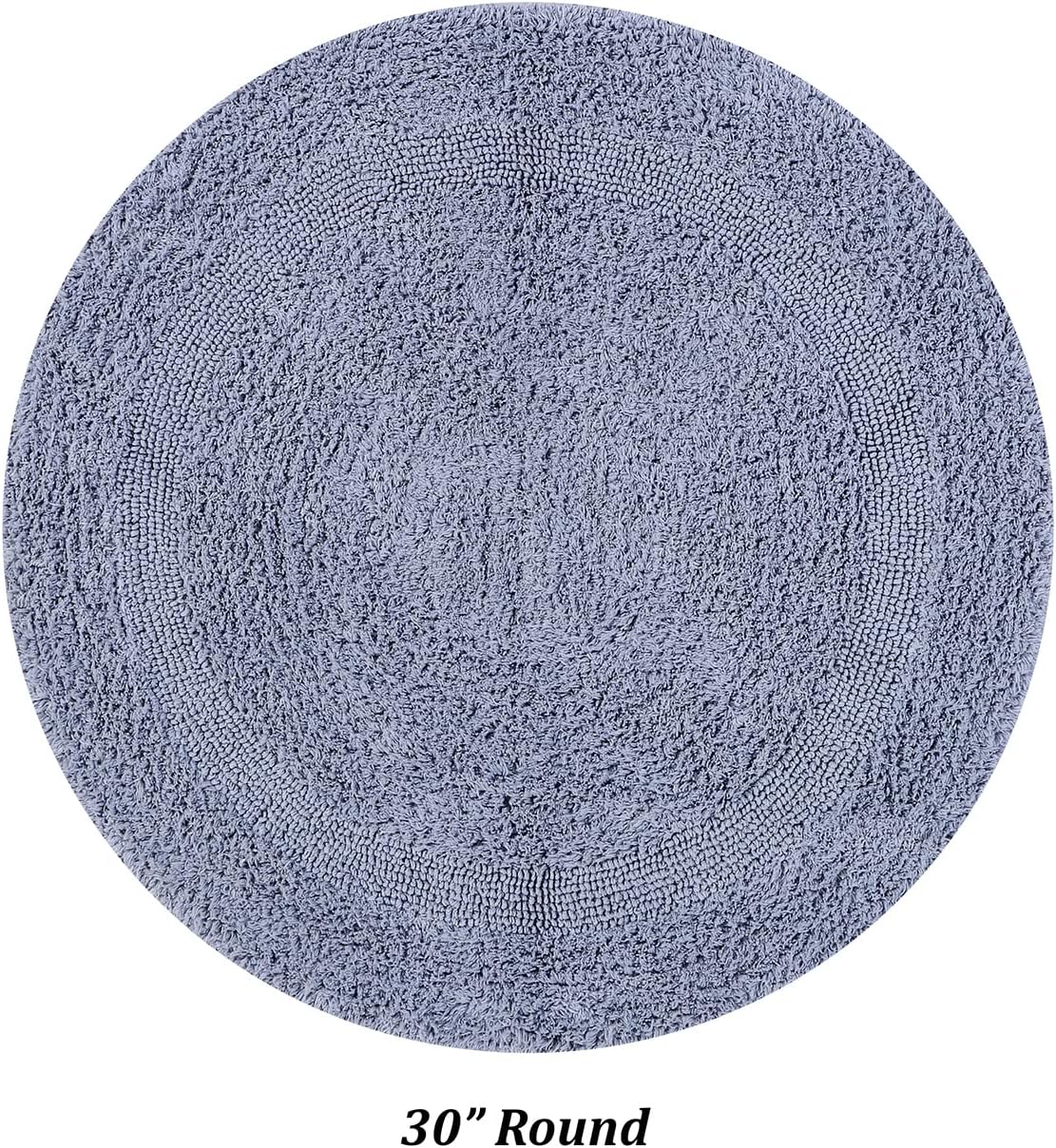Better Trends 30 Round Silver Reversible Bath Rug