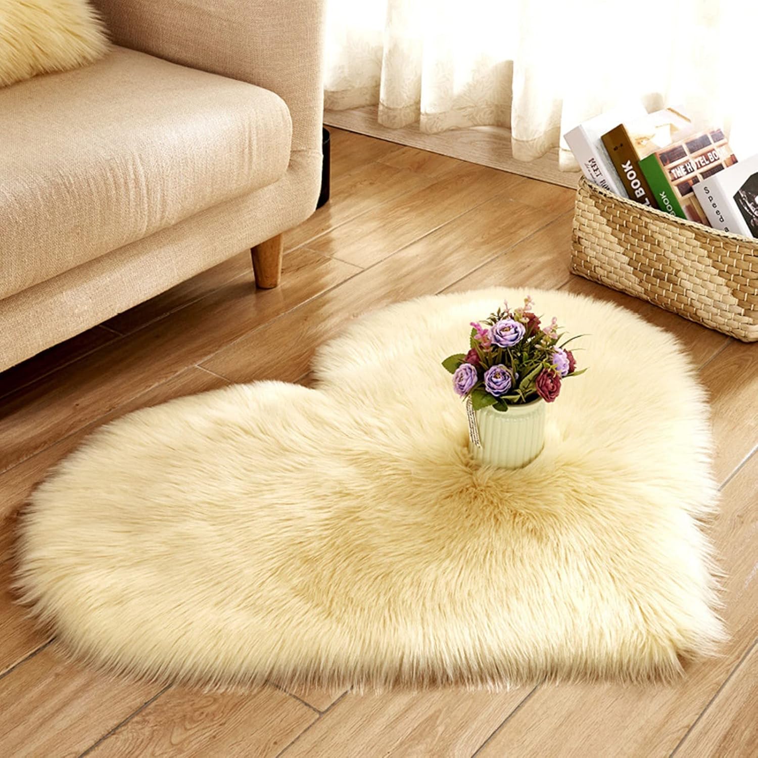 Scceatti Fluffy Non-Slip Bath Mat 16x12In