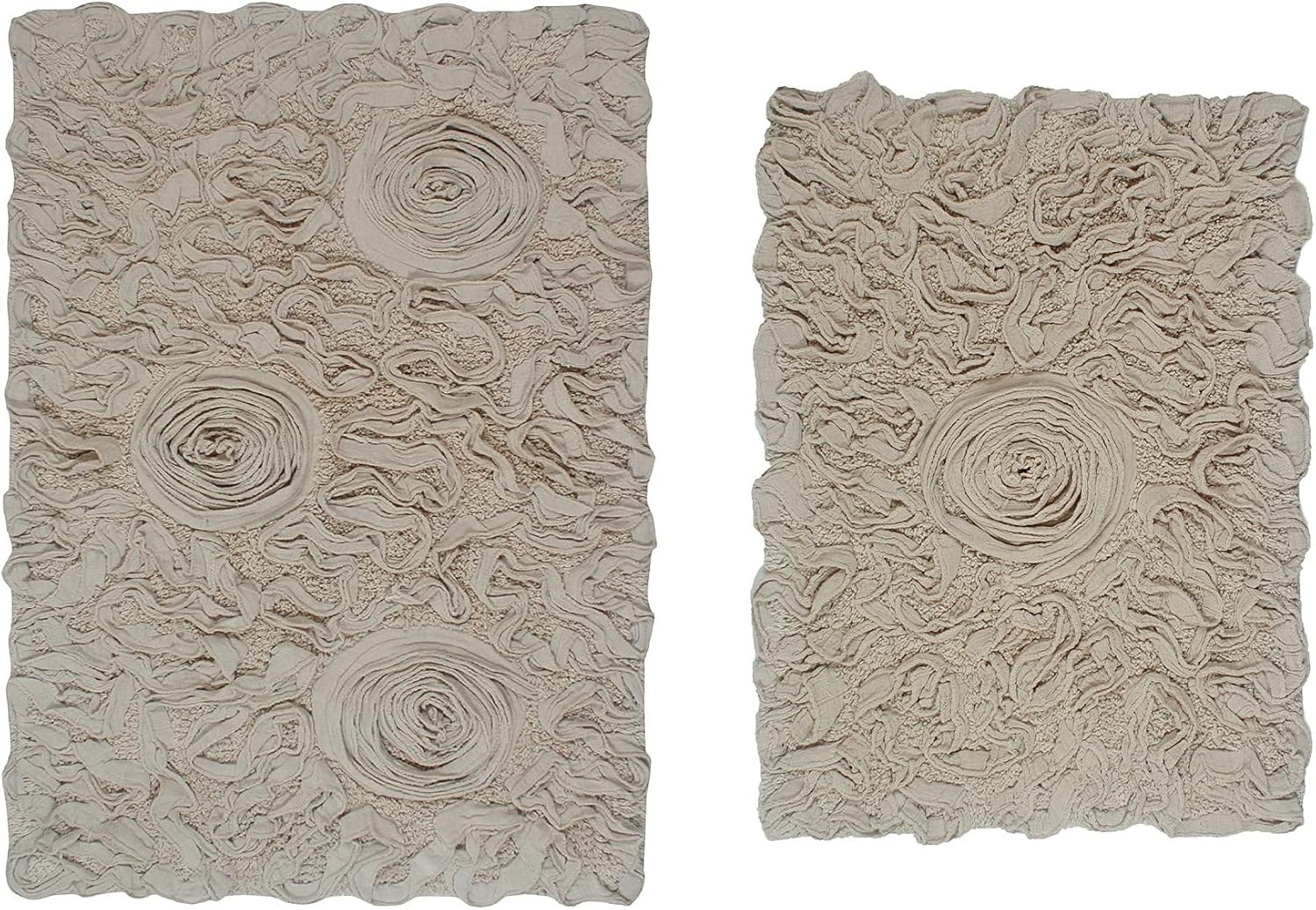 Home Weavers Bell Flower 2 Piece Bath Rug Set