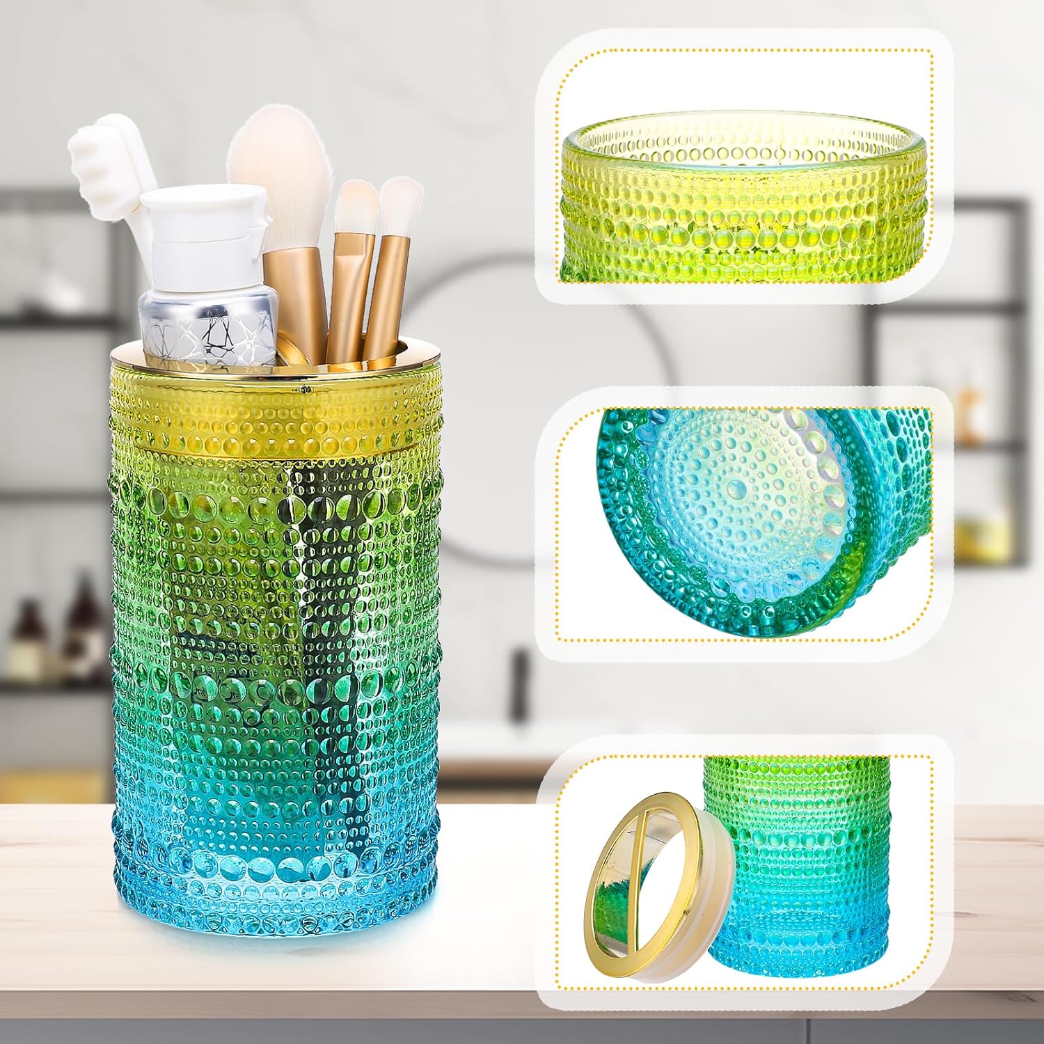 Nafhone Gradient Glass Bathroom Accessories Set 2 Pcs