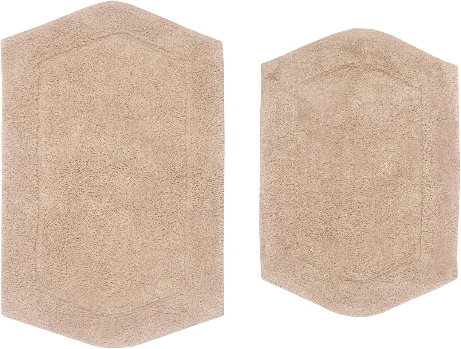 Home Weavers Waterford Bath Rug Set 2 Piece Cotton Tufted Linen