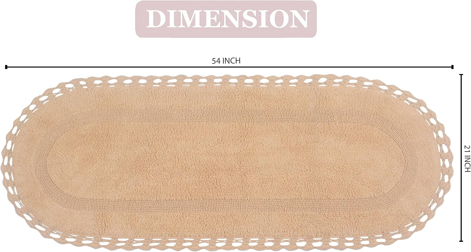 Home Weavers Hampton Crochet Reversible Bathmat 21x54