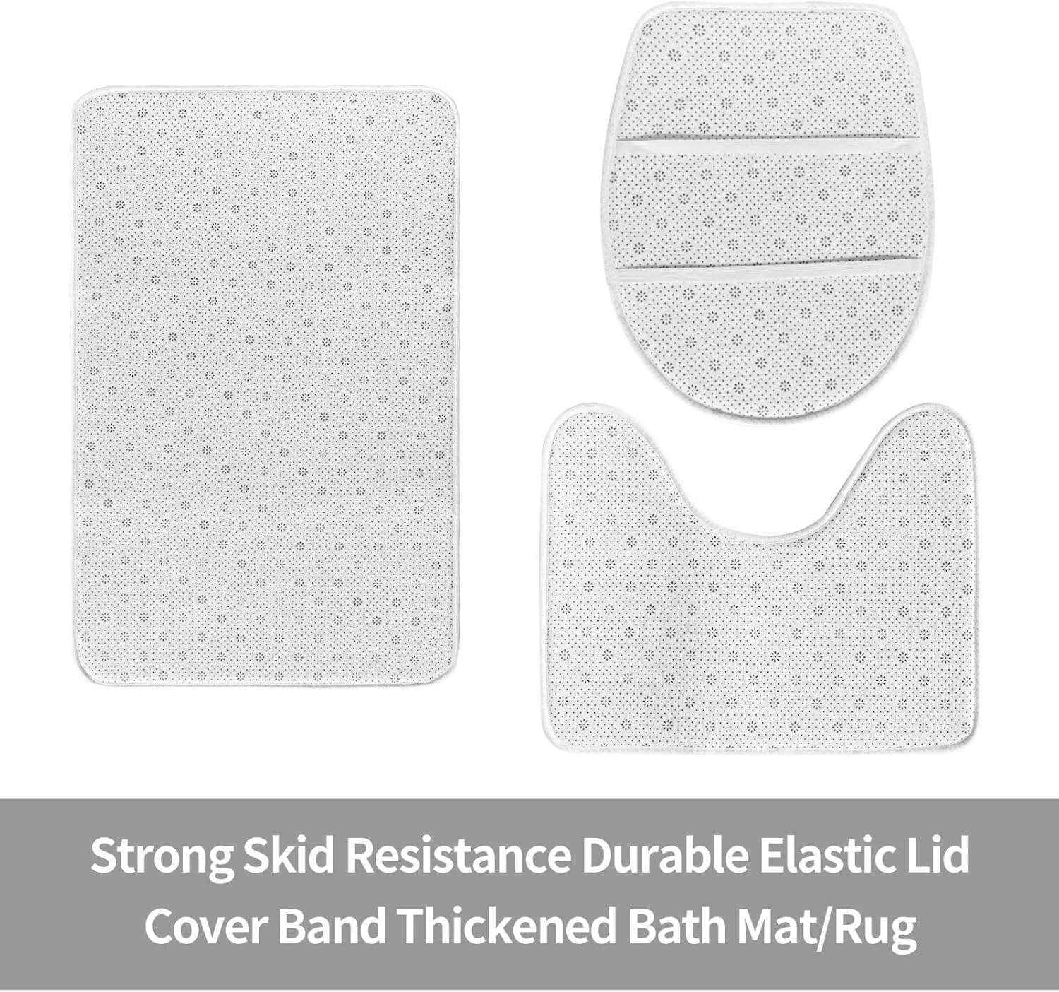 French Linen Print 3-Piece Bath Mat Set