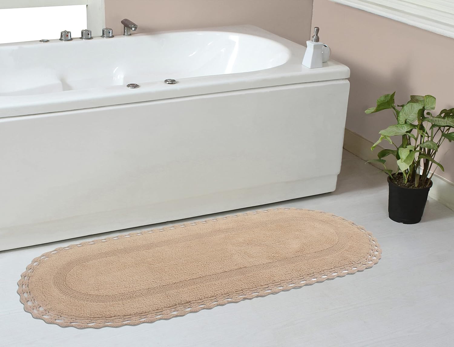 Home Weavers Hampton Crochet Reversible Bathmat 21x54