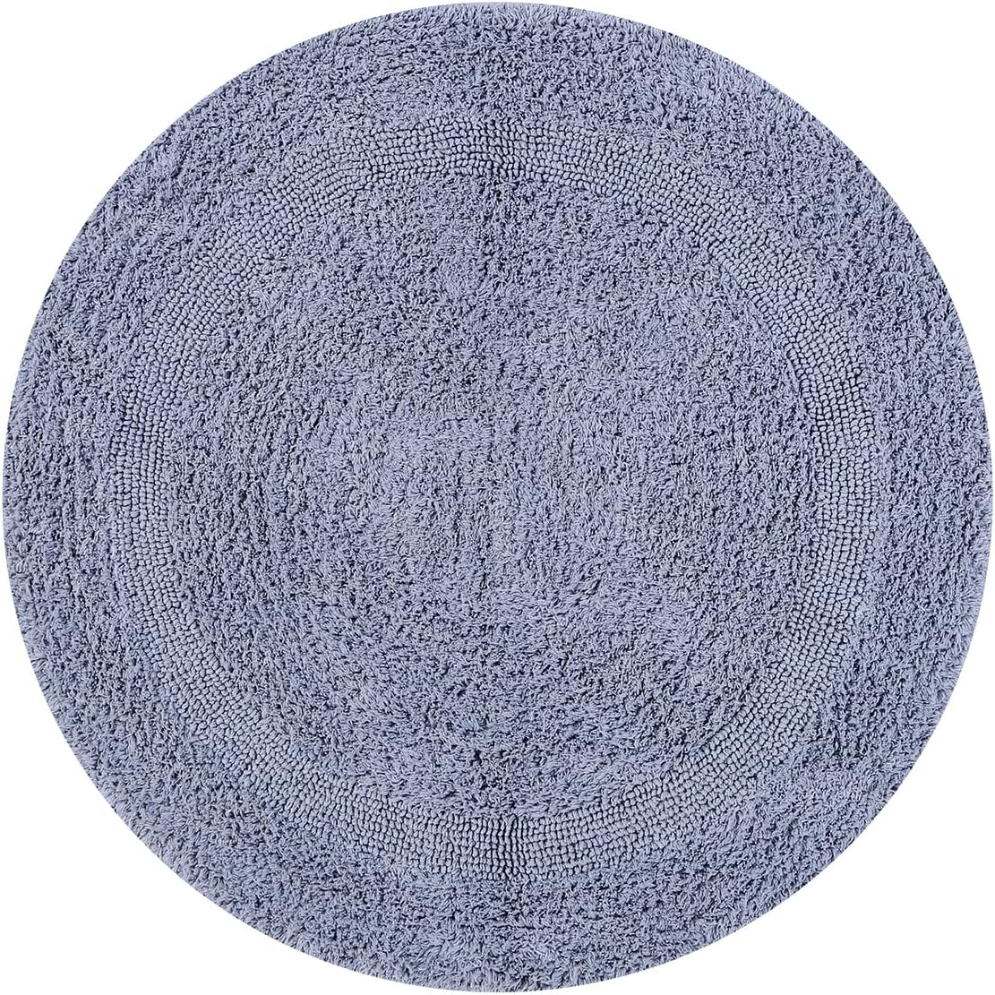 Better Trends 30 Round Silver Reversible Bath Rug