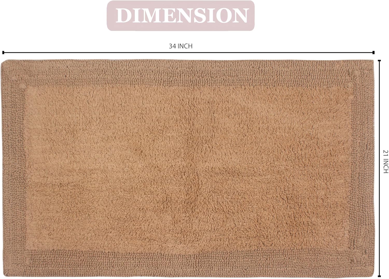 Home Weavers Luxury 100 Cotton Reversible Bath Rug Set 1