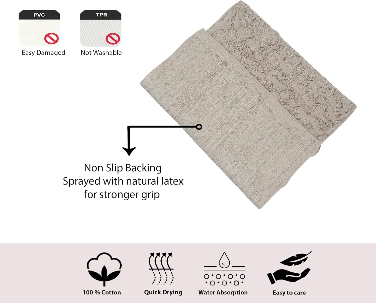 Home Weavers Bell Flower 2 Piece Bath Rug Set