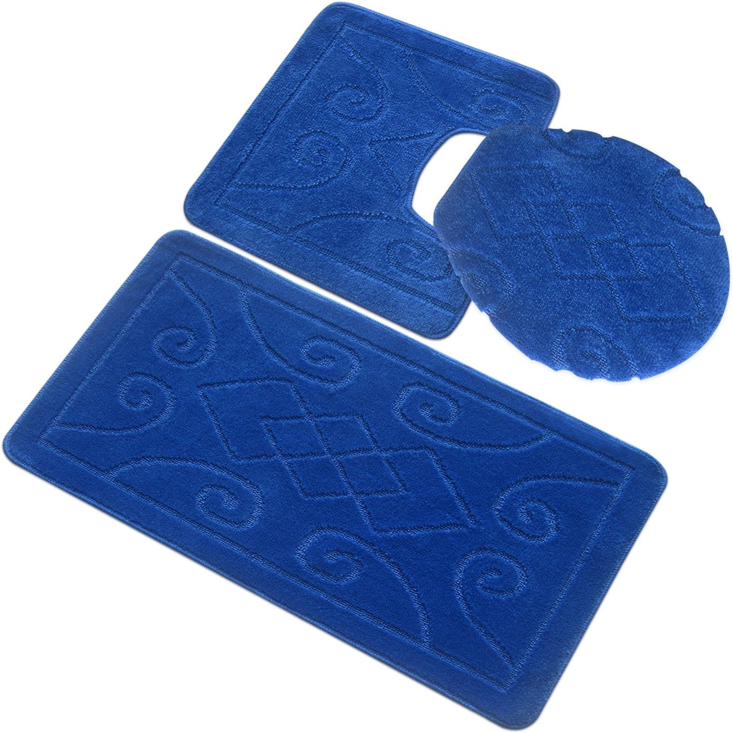 BH Home Linen Royal Paris 3-Piece Bath Rug Set 1