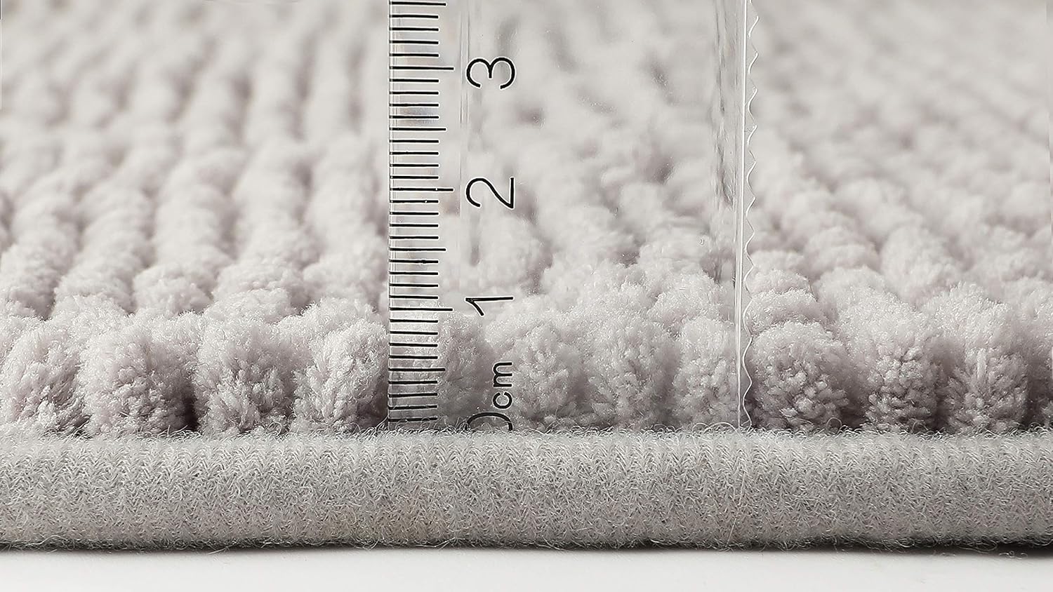 Fluffy Bath Mat with Non-Slip Bottom 21 58 inch Radius Gray