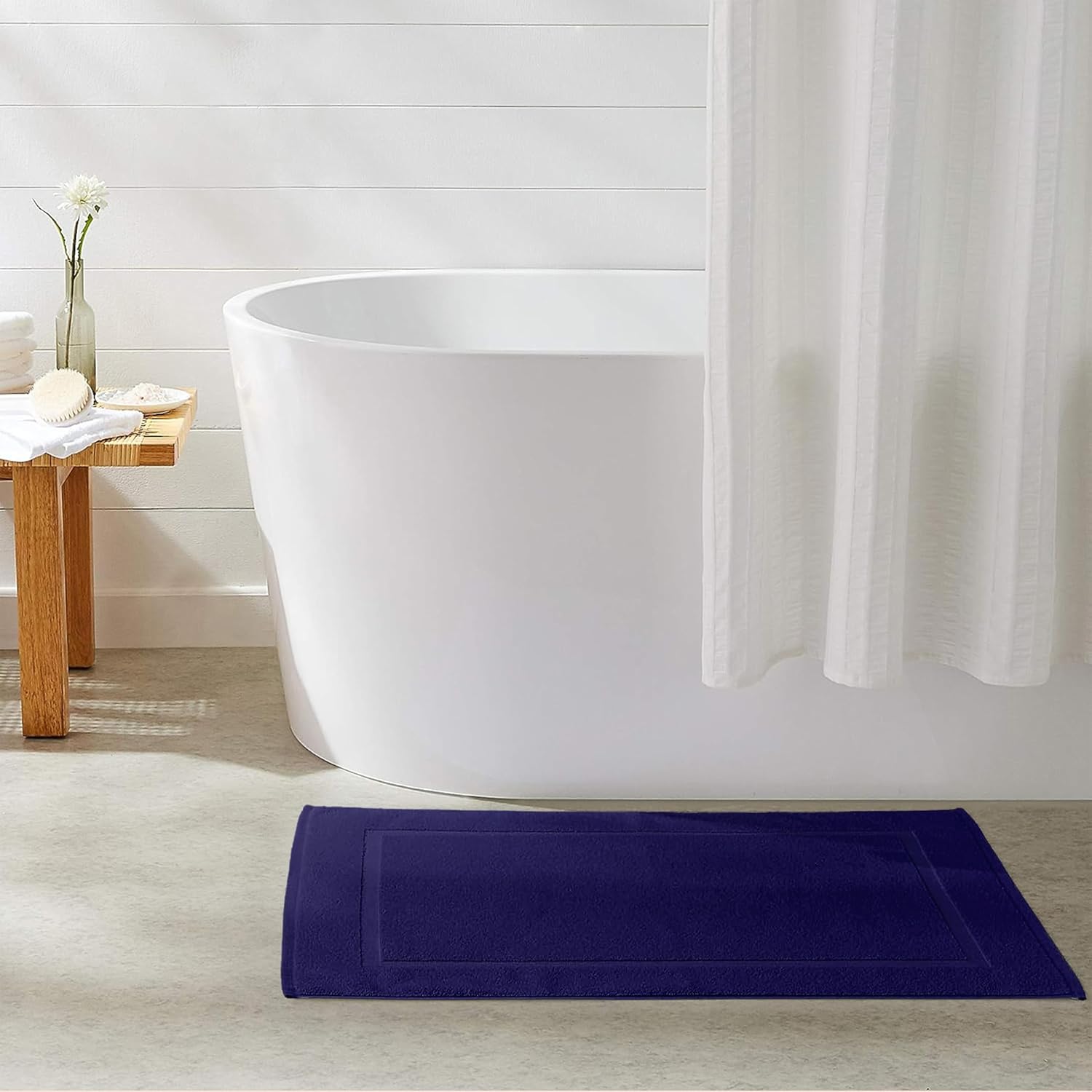 Premium Cotton Bath Mats Set 2 Pack Plum