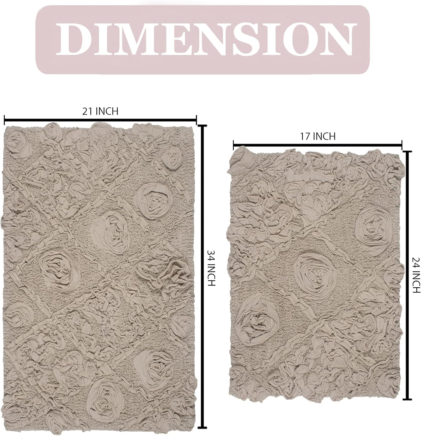Home Weavers Modesto Bath Rug Set 2 Piece SM