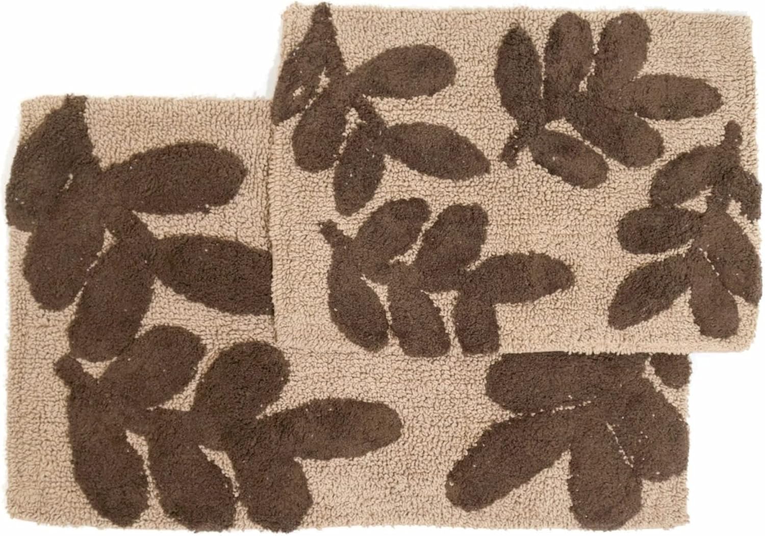 Chesapeake Monte Carlo Bath Rug Set 2Pc Linen Chocolate