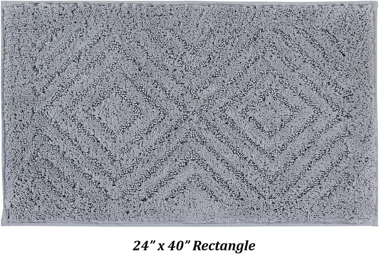 Better Trends Bathroom Rug 24 x 40 Soft Non-Slip Cotton Bath Mat