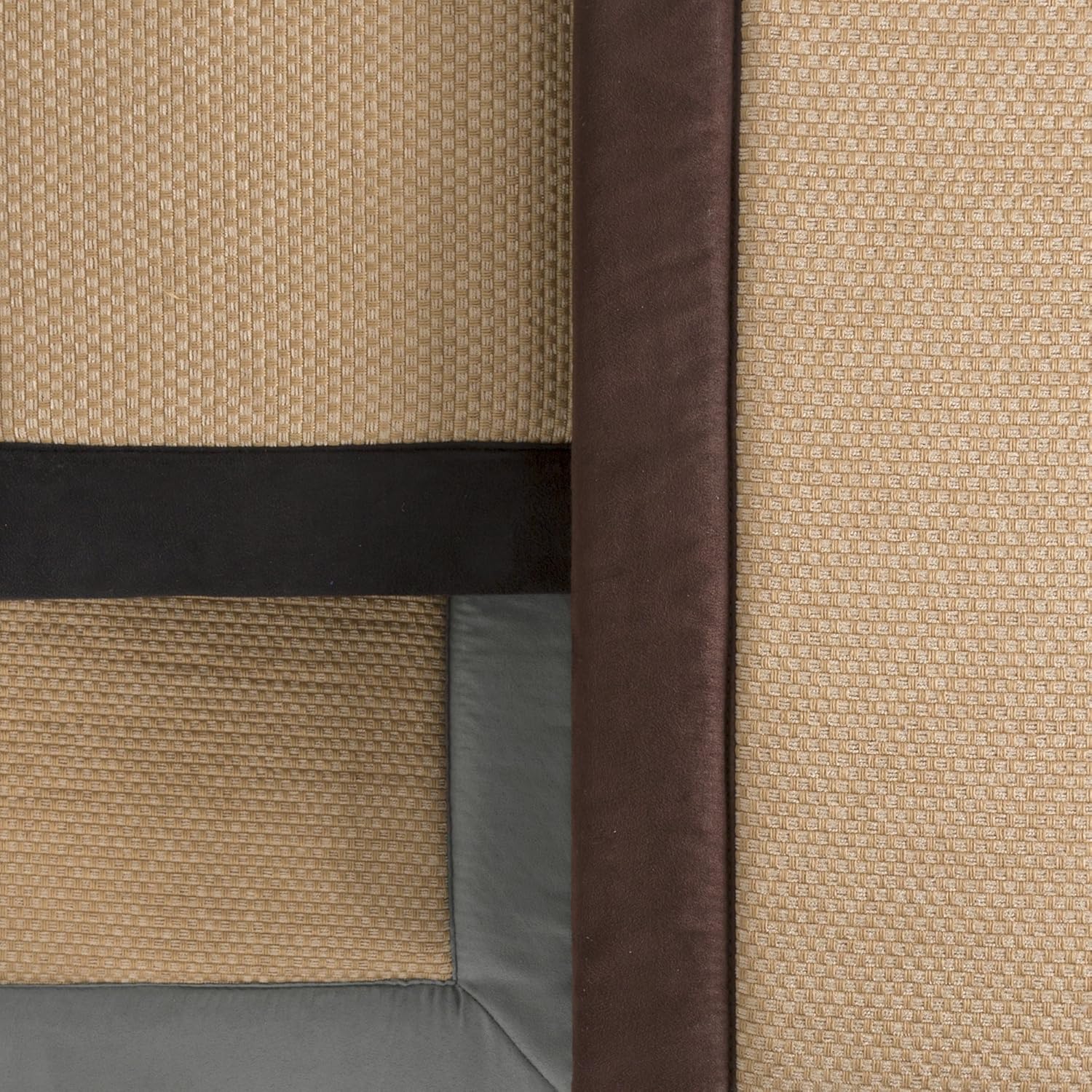 Lavish Home 2pc Memory Foam Bath Mat Set - Platinum and Tan