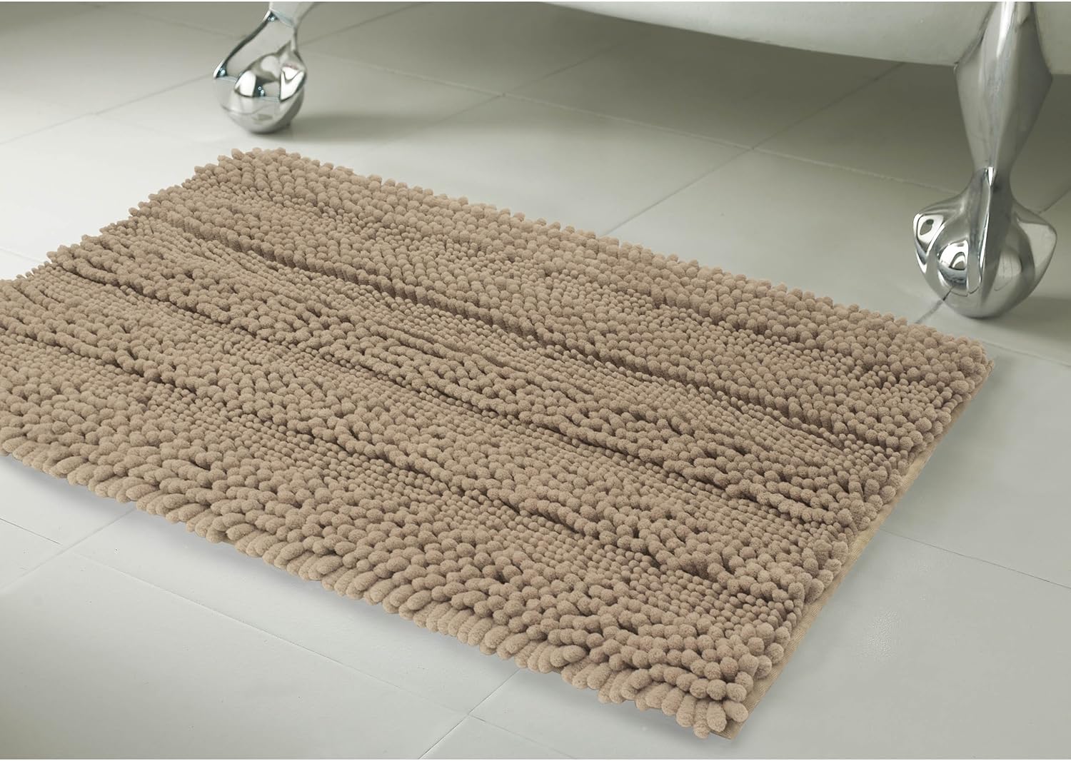 Laura Ashley Astor Striped Plush Chenille Bath Mat Set