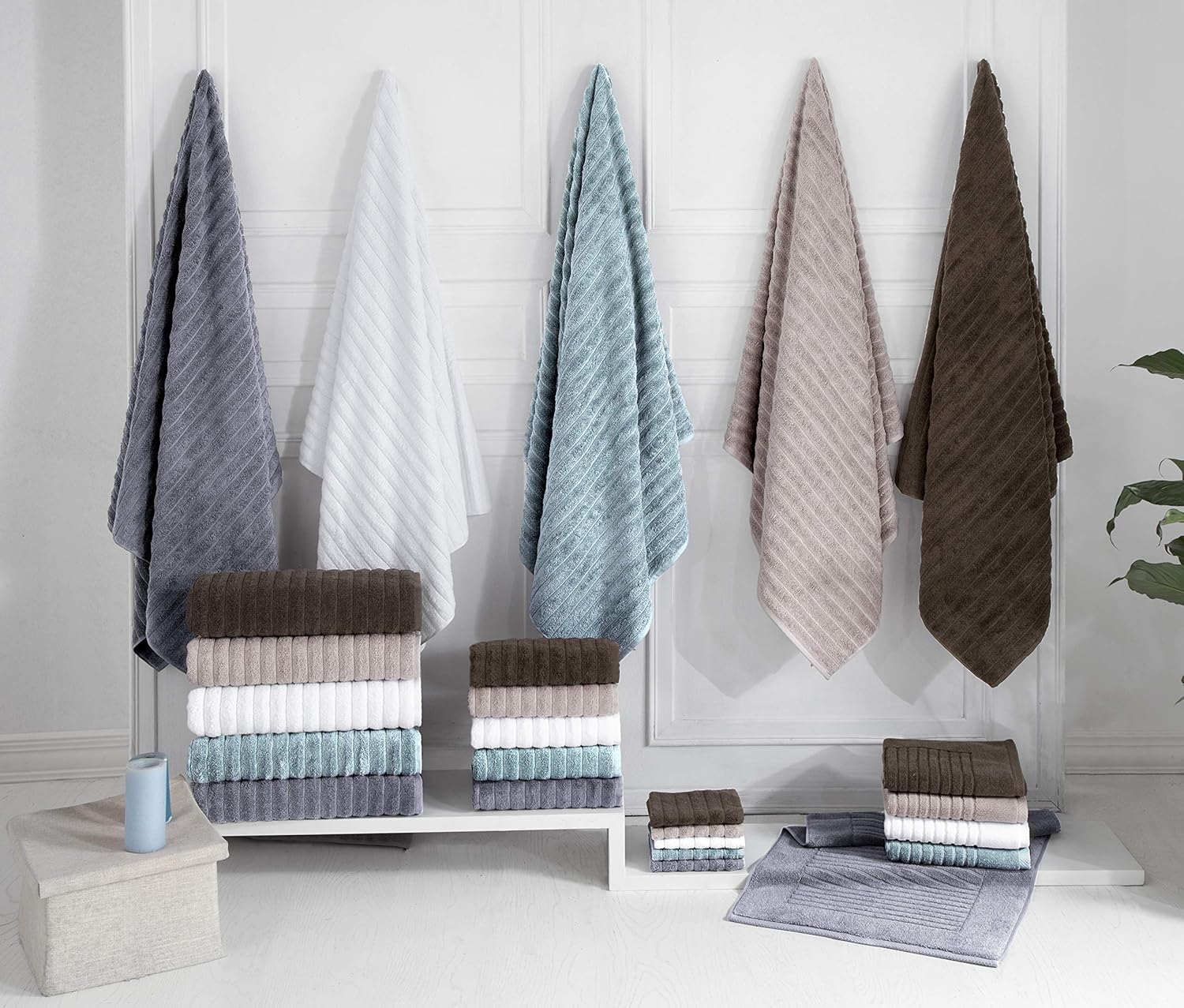 Classic Turkish Towels CTT - 2 Piece Bath Mats Set
