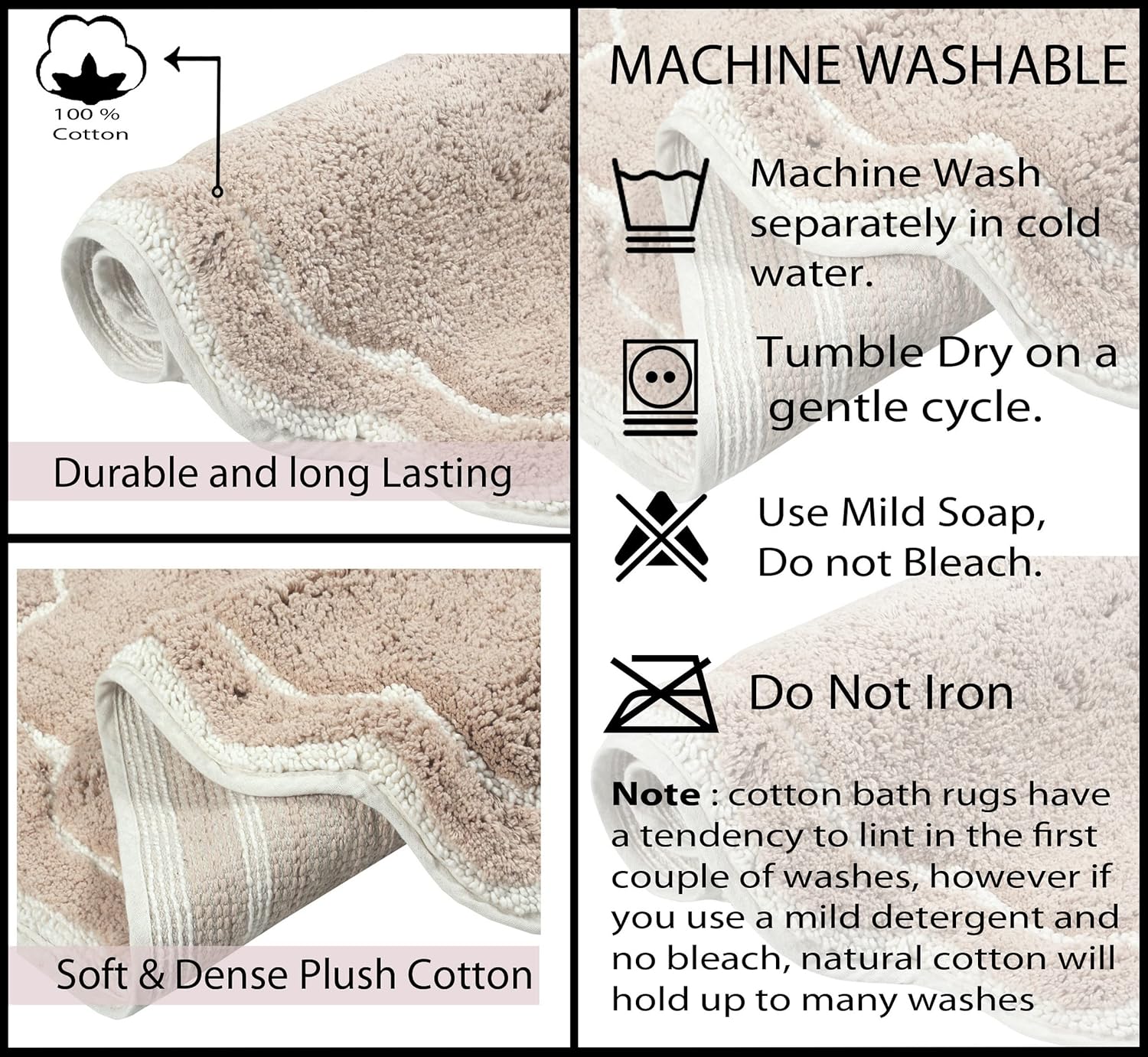 Home Weavers Allure Collection 2 Piece Bath Rug Set