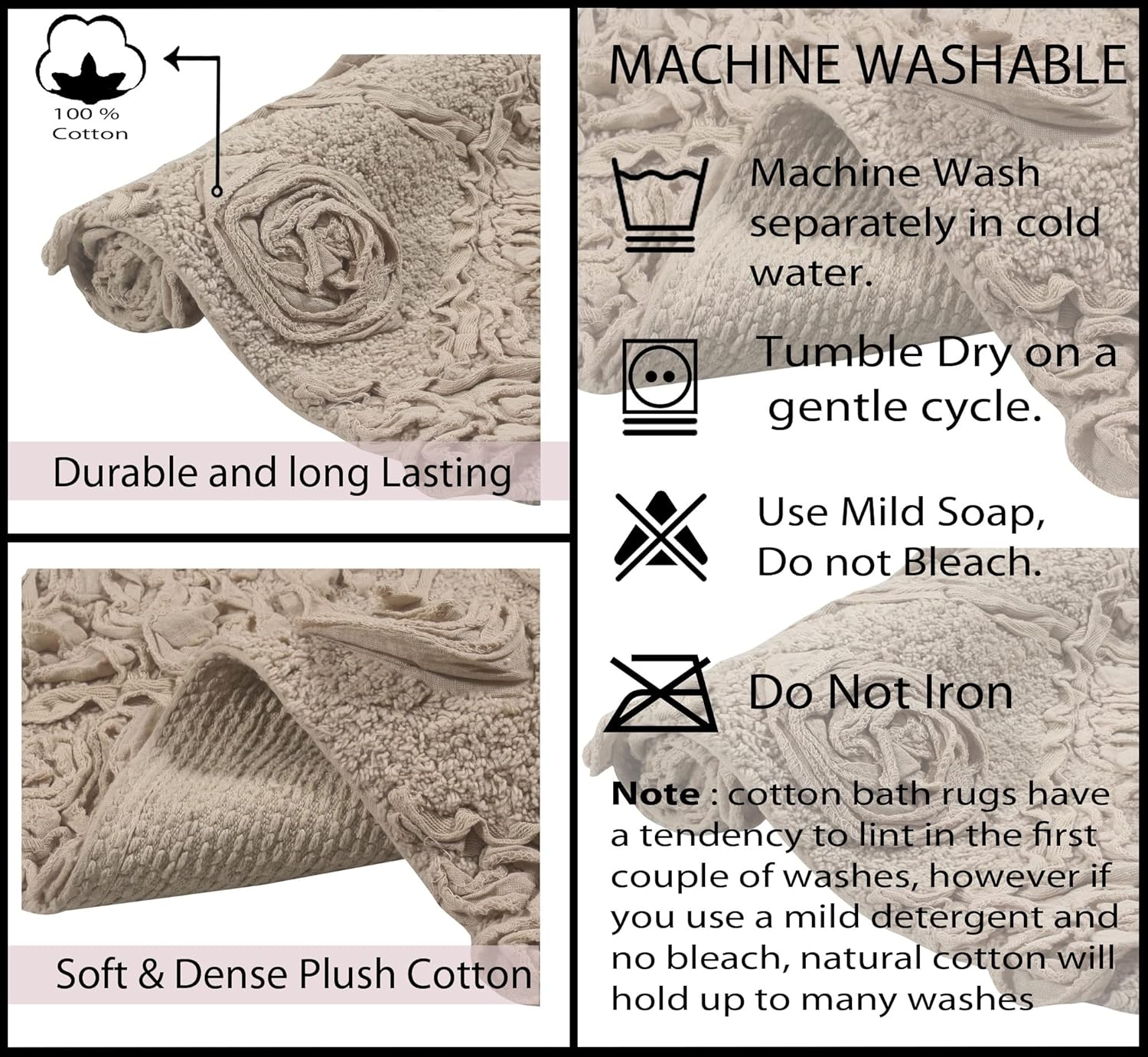 Home Weavers Modesto Bath Rug Set 2 Piece SM