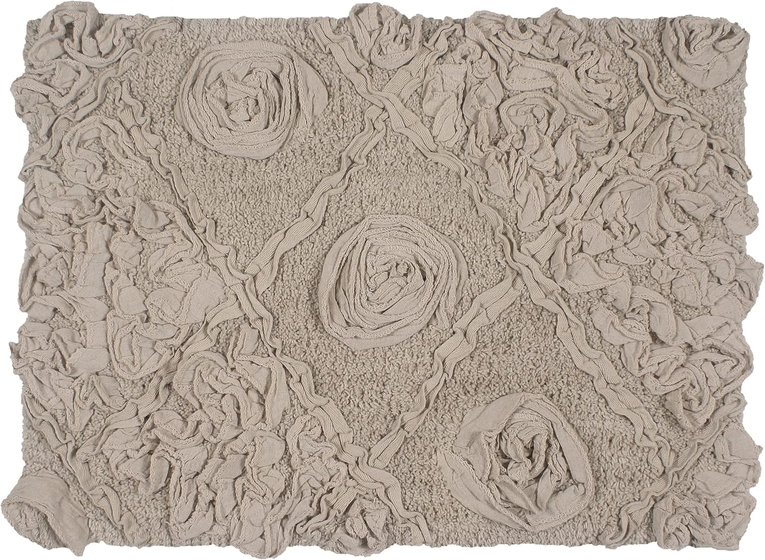 Home Weavers Modesto Bath Rug Set 100 Cotton 17x24 Rectangle Non-Slip