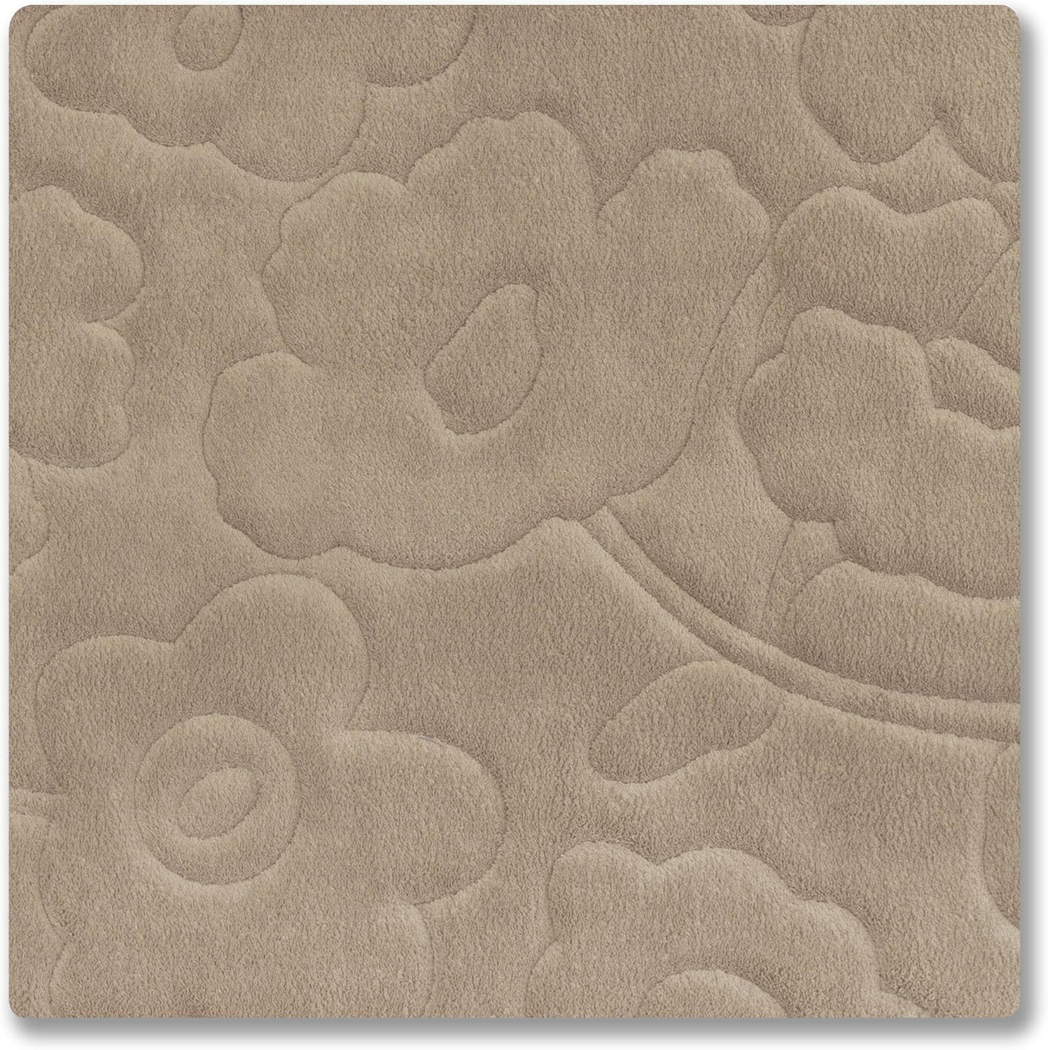 Bounce Comfort Stencil Floral 2-Piece Bath Mat Set 17x24 Linen