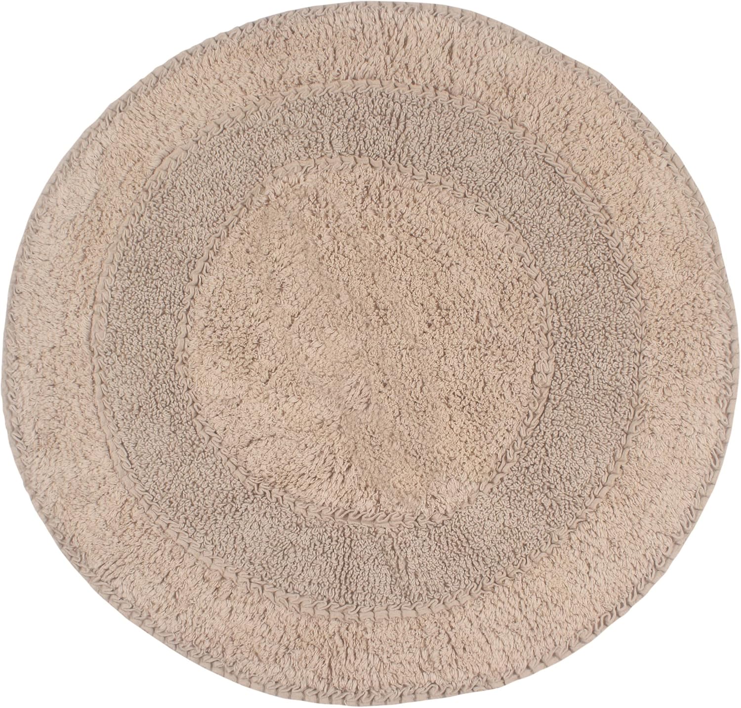 Home Weavers Double Ruffle Cotton Bath Rug Set 28 Round