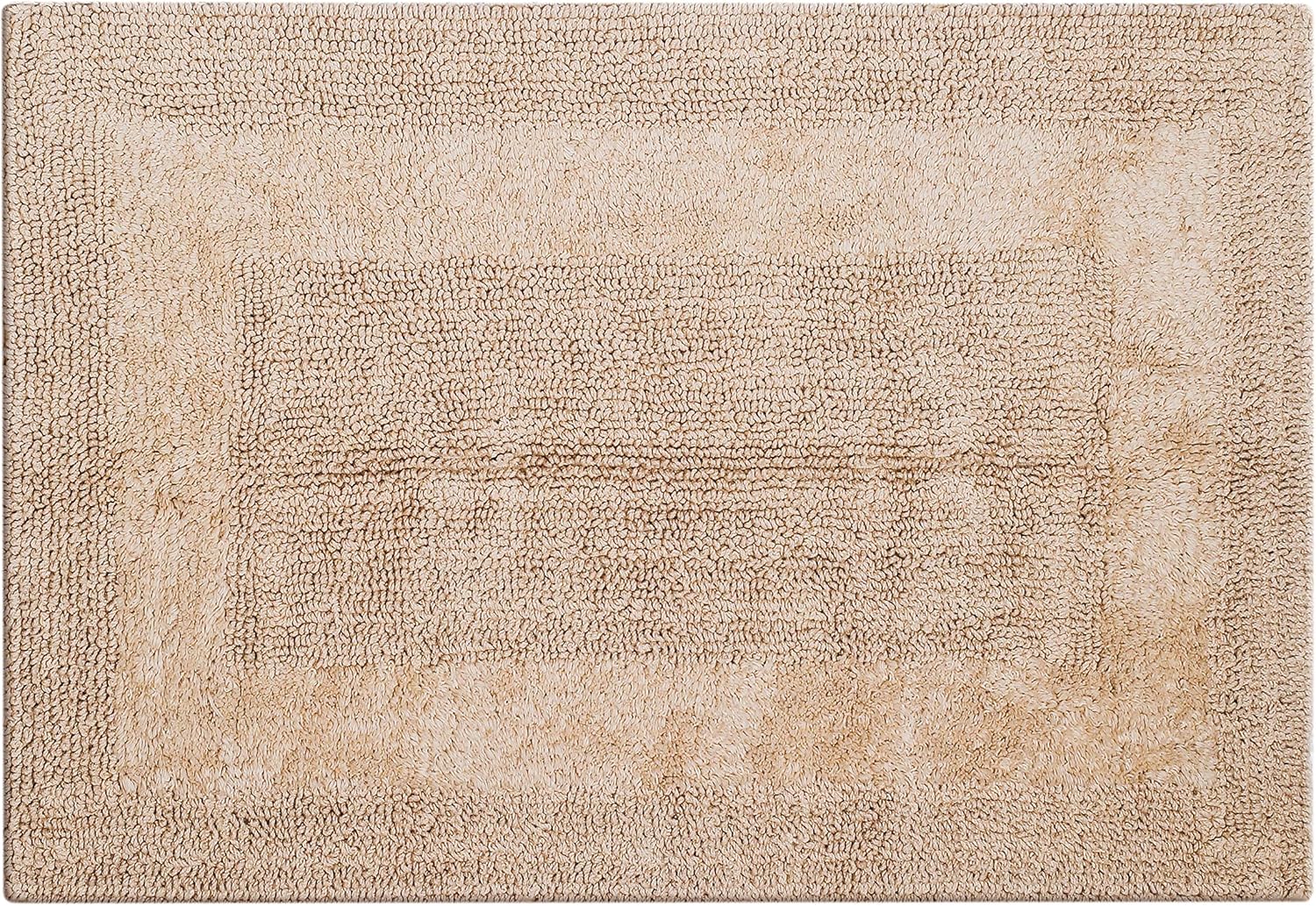 Ramanta Home 2 Piece Cotton Bath Rug Set - Reversible Soft Absorbent